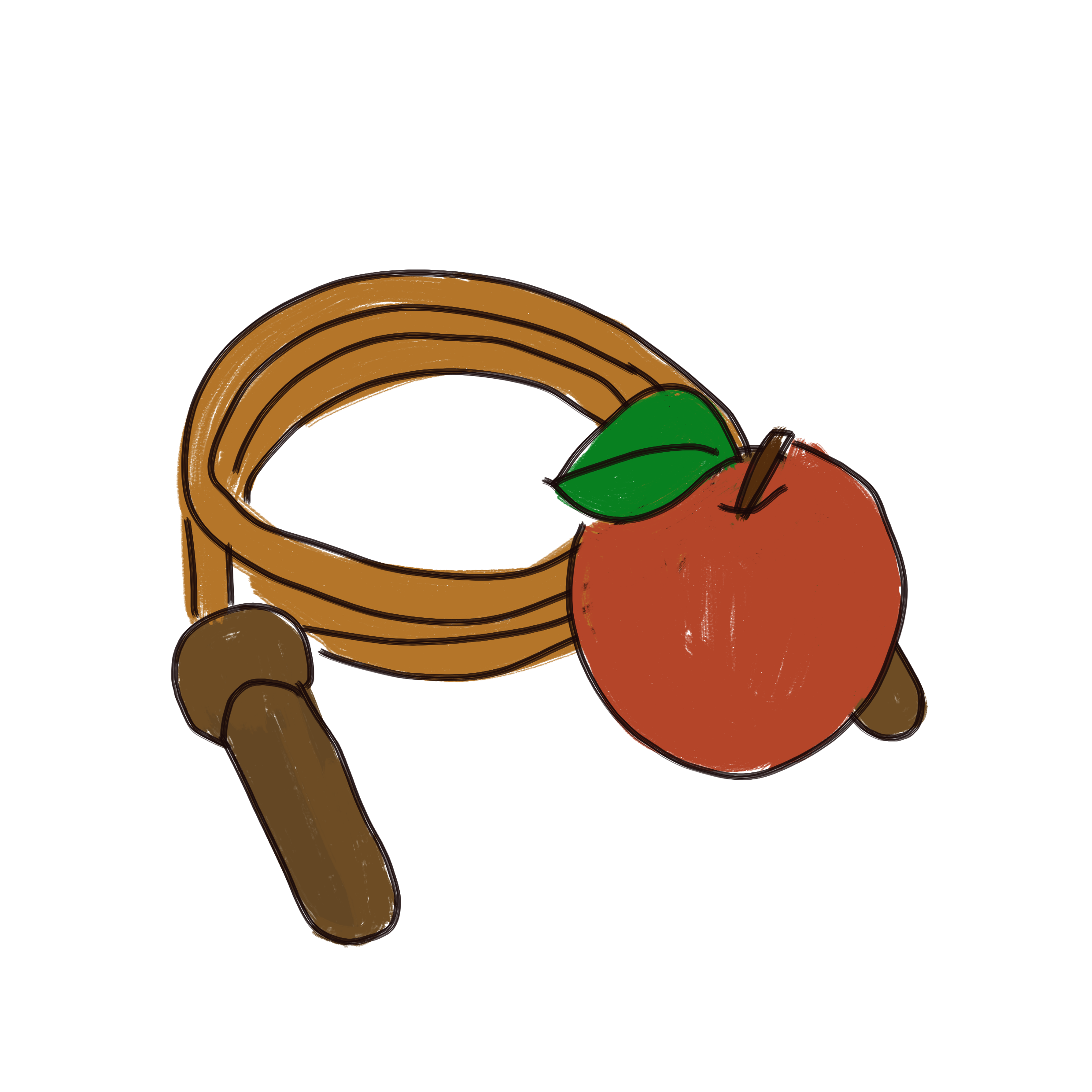 Springseil mit Apfel